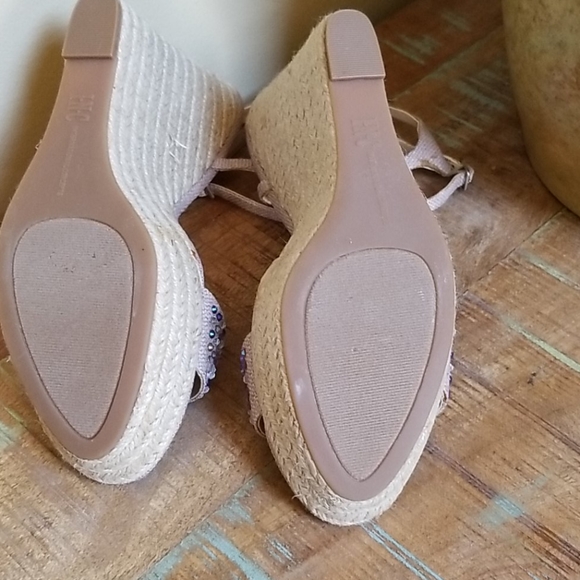 INC 🍑Peach Wedge Sandal - SZ 10 - Picture 9 of 11